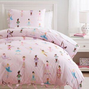 Ballet positions organic twin duvet cover